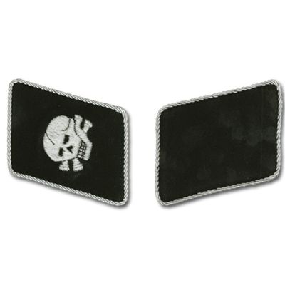 Bullion SS Totenkopf Collar Tabs - EM