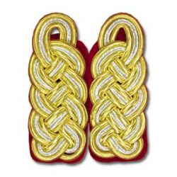 Shoulder Boards, General- Army Red underlay