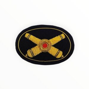 American Civil War (ACW) Artillery Officer Gold Braided Cannon Kepi Badge