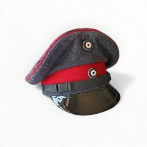 WW1 German Imperial Army Crusher Style Blue Wool Visor Cap